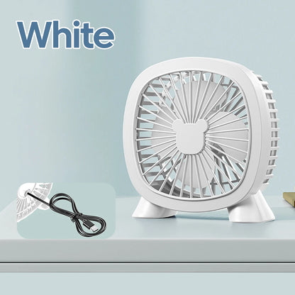 Portable Summer Mini Electric Fan For Home Office School Outdoor Camping Travel USB Direct Plug In Silent Handheld Desktop Fan