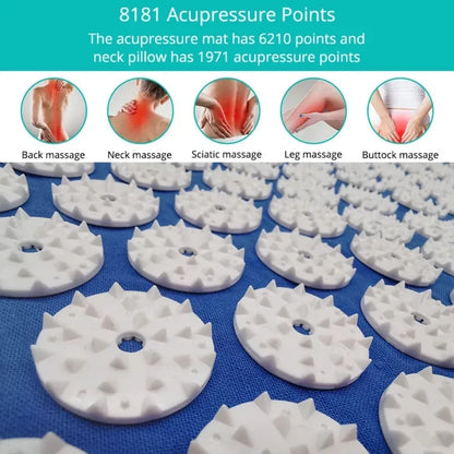 Massager Mat Shakti Mat Massage Yoga Mat Acupressure Relieve Stress Back Body Pain Spike Mat Acupuncture Massage Cushion