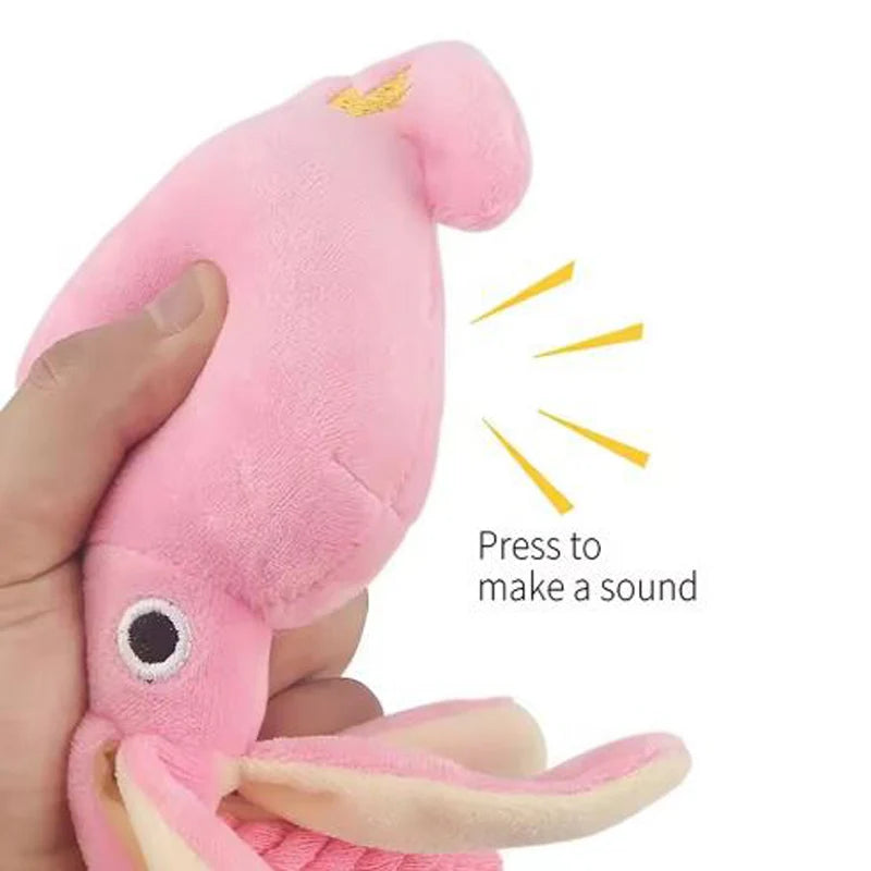 Dog toys; cat toys; sound-emitting cotton rope octopus; durable chew toys for cleaning teeth; interactive pet toys.