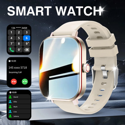Smart Watch, Wireless Call/Dial, Multiple APP Reminders, Suitable for Men and Women, Sports Watch, Compatible with IPhone/Andrio