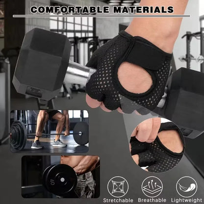 Gym Gloves 1 Pair Breathable Super Lightweight Weight Lifting for Men Women Cycling Exercise Fitness Training Workout Use