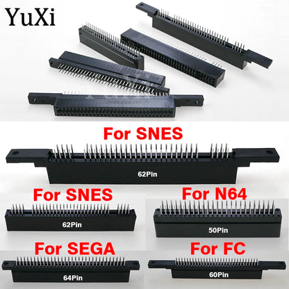 1Pc Game Card Slot For SFC SNES FC Console Connector 64Pin 60Pin 62Pin 50Pin Game Cartridge Slot 2.5mm Interval For N64