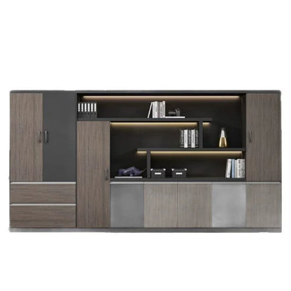 High Office Filing Cabinet With Open Shelves Office Display Cabinet Bookshelf Wood File Storage Cabinet Office Equipment