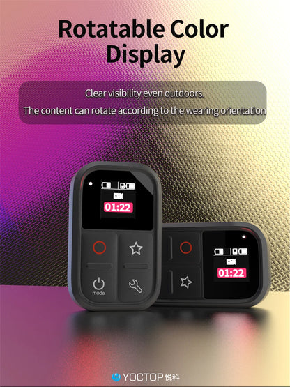 Action Camera Waterproof Bluetooth Remote Control for Insta360 X5/X4/X3/GO3S/AcePro2 With LCD Screen Display Camera Controller