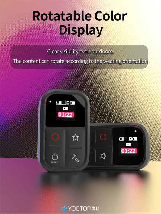 Action Camera Waterproof Bluetooth Remote Control for Insta360 X5/X4/X3/GO3S/AcePro2 With LCD Screen Display Camera Controller