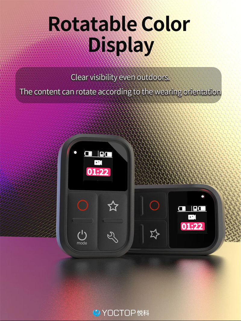Action Camera Waterproof Bluetooth Remote Control for Insta360 X5/X4/X3/GO3S/AcePro2 With LCD Screen Display Camera Controller