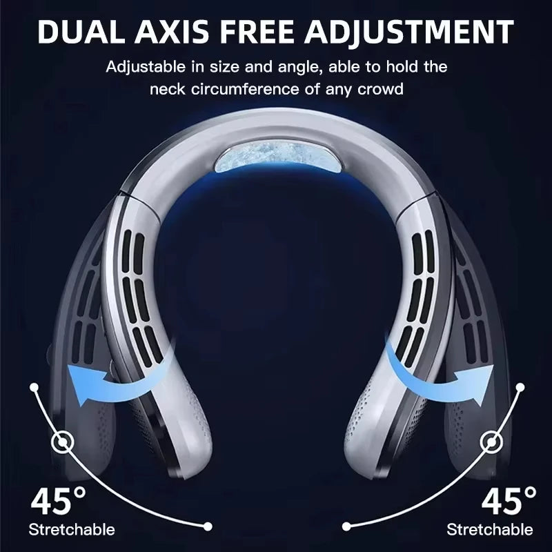Lenovo 20000mAh USB Hanging Neck Fan New Portable Bladeless Mini Rechargeable Mute LED Digital Display Electric Fans Air Cooler