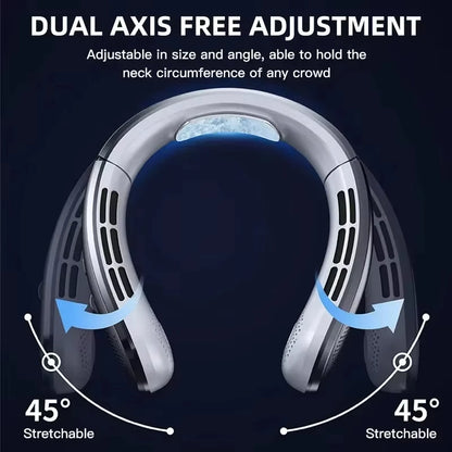 Lenovo 20000mAh USB Hanging Neck Fan New Portable Bladeless Mini Rechargeable Mute LED Digital Display Electric Fans Air Cooler