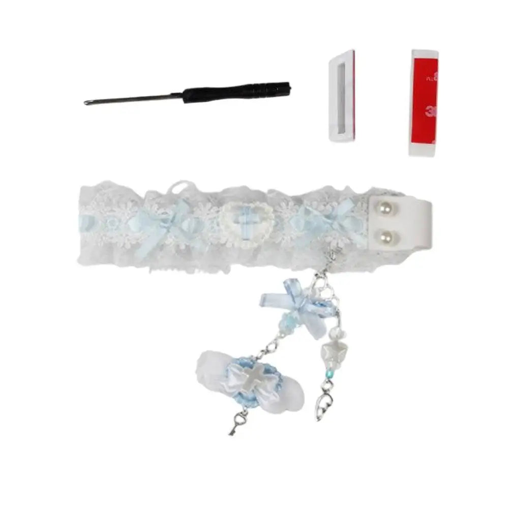 Lace Keyboard Ribbon with Snap-on Keyboard Hand-Decorated Keyboard Accessories for wootingATKDIY  Protect Keyboard Decoration
