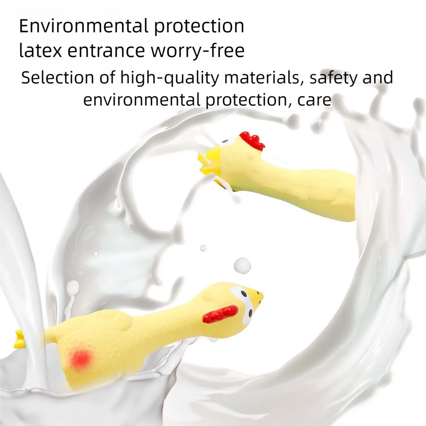 Dog Toys Make A Sound Cooing Chicken Dog Toy Durable Latex Chew for Small To Medium Breeds Interactive Play Pet Products Toy