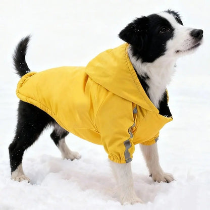 Pet Costume Windproof Fleece Dog Clothes Waterproof Comfortable Winter Pet Apparel Warm Reflective Dog Hooded Coat for Dogs
