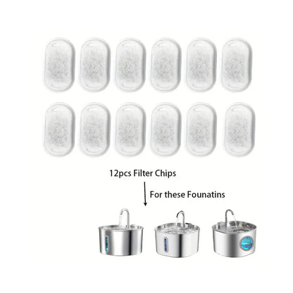 12/24PCS Automatic Water Dispenser Filters,Replaceable Filters,High-quality Filters,Replaceable fFlters,Indoor Cats,Cat Owners