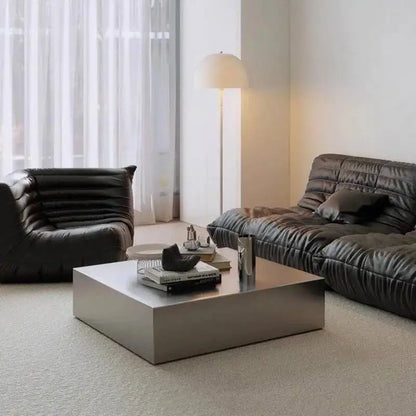Square Industrial Coffee Table Minimalist Aesthetic Nordic Italian Coffee Table Unique Premium Mesa De Centro Furniture Home