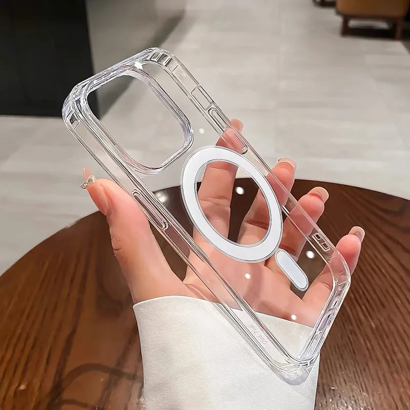Magnetic Hard Phone Case For Diy XR turned to 15Pro Transparent Cover for XR Changed to 14pro 13Pro Protect Cases