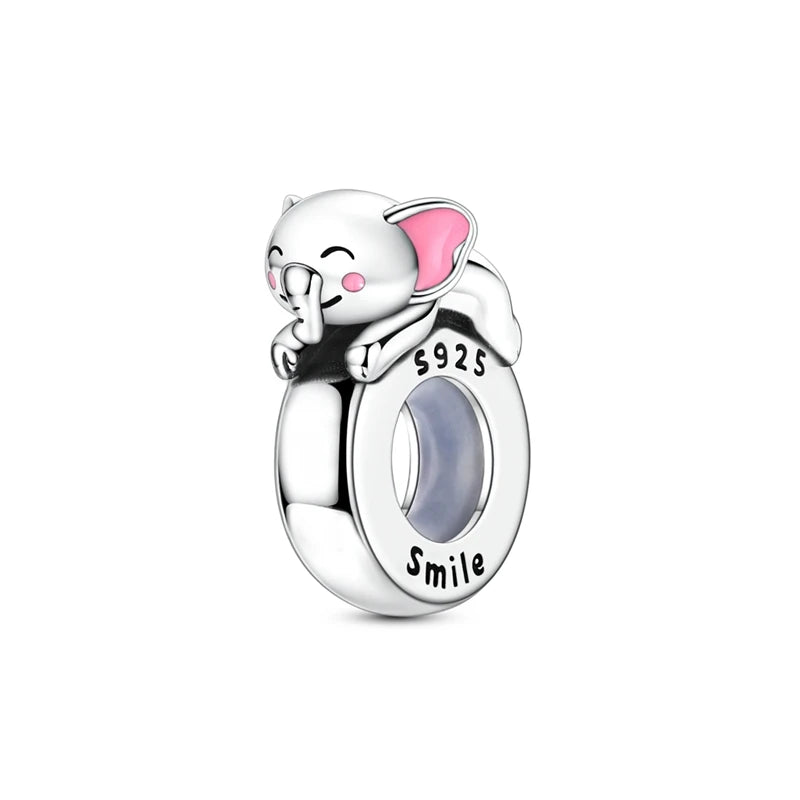 Colorful 925 Sterling Silver Mushroom Rabbit Beads & Toucan Dangle Charm Fits Bracelet Boutique Beautiful Pendant Gifts
