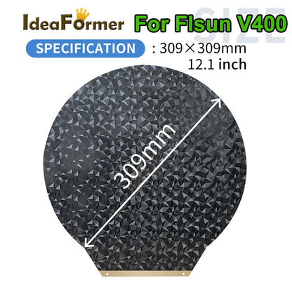 Double Heated Bed PET/PEO+PEI Spring Steel Sheet PEI Bed Diameter 220/240/265/309/270mm Round For Rostock Delta Kossel/Flsun