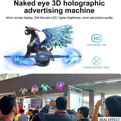 Christmas Holographic Projector Kit Holographic Projector LED Fan Projector Holographic Fan Projector 3D Hologram Holographic