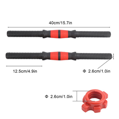 40cm Dumbbell  40cm Dumbbell  Weight Lifting Dumbbell Handles with Nuts Fitness Equipment Fitness Equipment