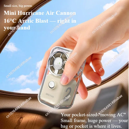 Portable mini fan | silent | long battery life/mini handheld fan, portable USB charging pocket fan, 5-speed silent cooling fan