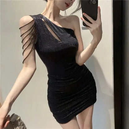 Sleeveless Dresses for Women Bodycon Short Corset Mini Prom Tight Evening Woman Dress Party Hot Sensual Sexy Beach Korean Style