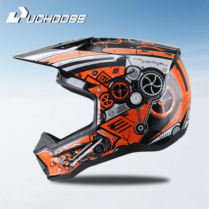 906-Motorcycle Off-Road Helmet, Fully Covered Electric Vehicle, Pulling Full Helmet, Mountain Downhill, All Season