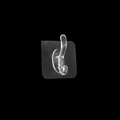 Transparent Plastic Glue Hooks Kitchen Bathroom Six Rows Hooks Nail-free Wall Hook A Row Of Traceless Hooks Wall Hanger Sticke
