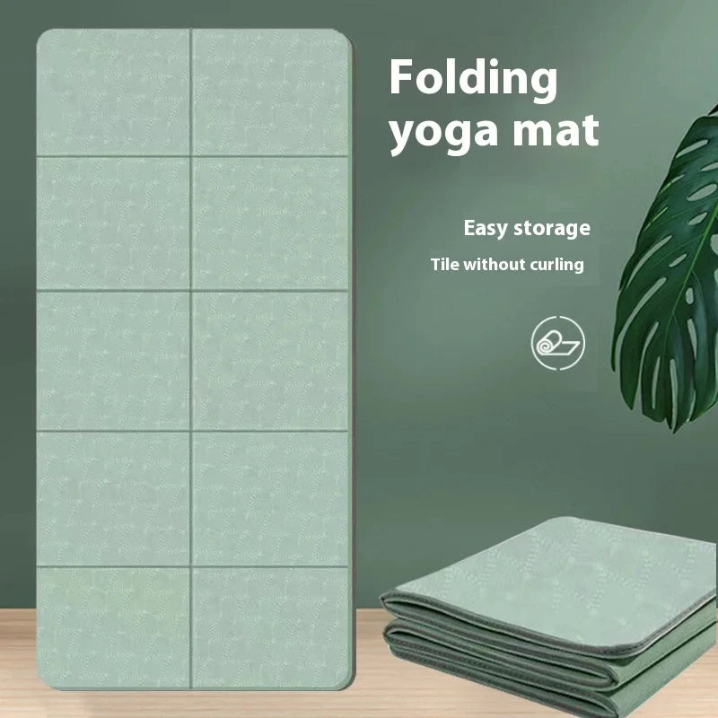 Foldable Yoga Mat Eco Friendly TPE Material Double Sided Non-Slip Lightweight Portable Travel Fitness Exercise Mat for Pilates Y
