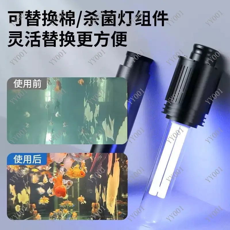 Fish Tank External Filter Canister Silent Biological Filtration Device Freshwater Saltwater Use