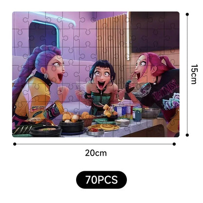 70/300PCS Wooden Jigsaw Puzzle Cool Cyberpunk Anime Family Interactive Game Collectible Gift for Adults Kids Teens Home Decor