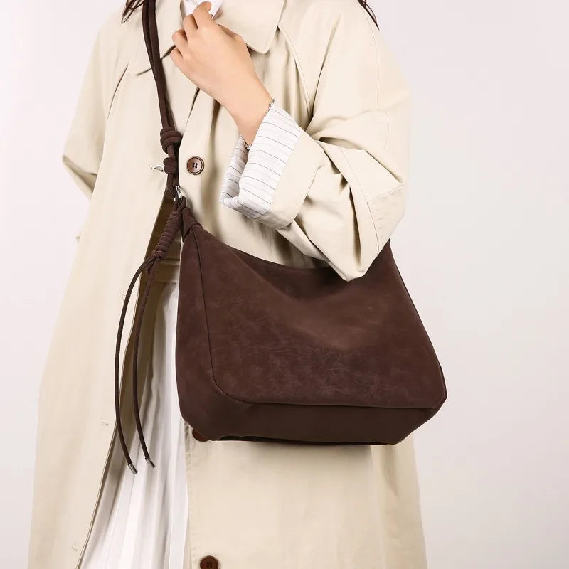 New 2026 Fall Winter Women's Tote Bag, Faux Suede Crossbody Shoulder Handbag, Spacious & Stylish Purse for Daily Work bolsa