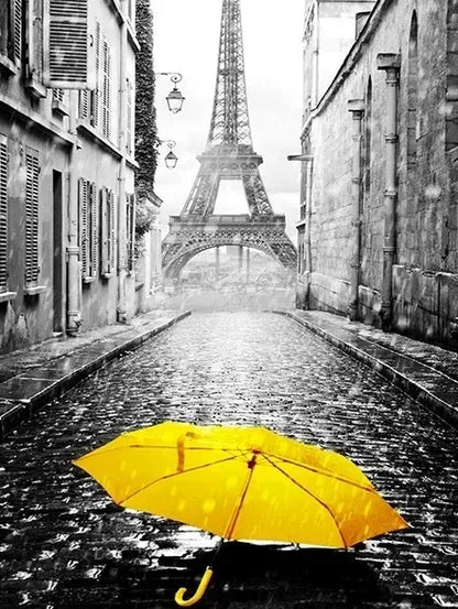 Black and White Europe Landscape Picture Home Decor Nordic Canvas Painting Wall Art Yellow Scenery Posters for Living Room Decor