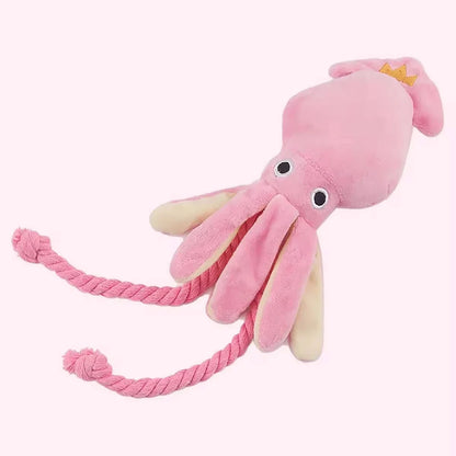 Pet Plush Toy for Small Large Dogs Cats Molar Toys Octopus Shape Interactive Cotton Rope Toy Dog AccessoriesTraining Squeaky