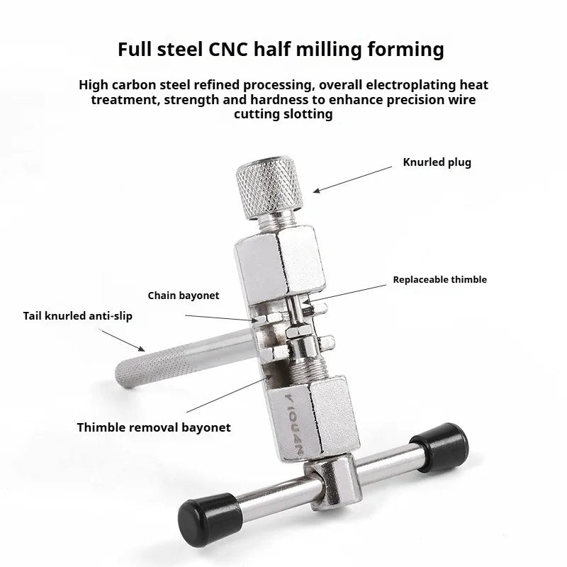 Mountain Bike Chain Cutter Chain Unloader With Nickel Plated Top Pin All Steel Chain Remover Road Bike Chain Removal Tool