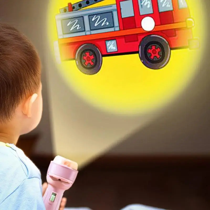 120 Patterns Flashlight Projector Toy for Kids Projector Torch Educational Cartoon Projector Lamp Bedtime Sleeping Story Book