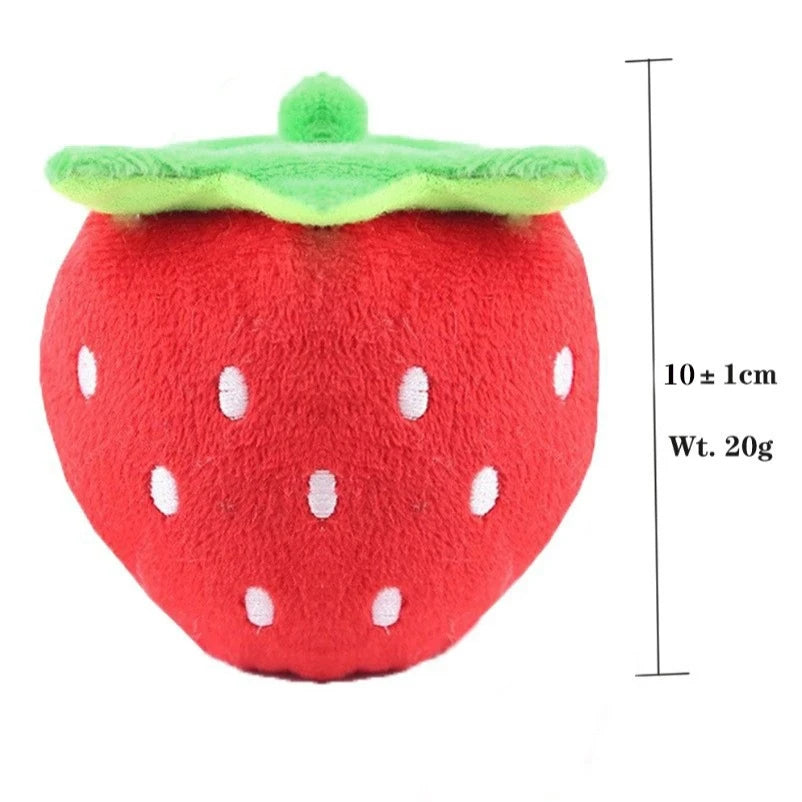 Dog Squeaky Toys Plush Animal Fruit Food Toy Durable Chew Interactive Toys Small Medium Dogs Cats Puppy Pet Supplies