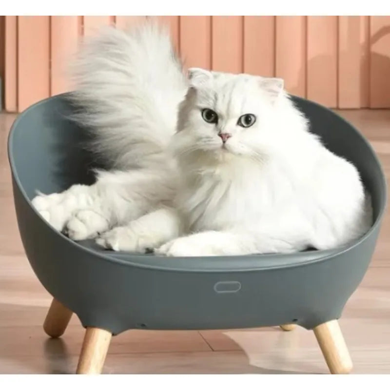 APP Controlled Electric Smart Pet Bed Silent Design With Self-Heating Cooling Features Plastic Bed Animal Pattern For Cats Dogs