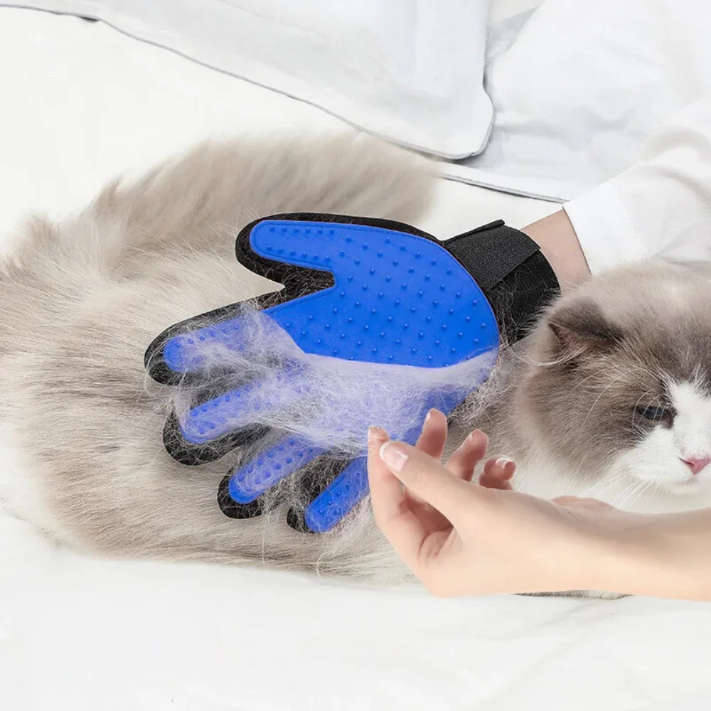 1/2× Pet Cat Grooming Glove Cat Hair Deshedding Brush Gloves Dog Comb for Cats Bath Hair Remover Clean Massage Brush for Animal