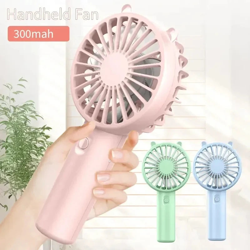 Mini USB Rechargeable Handheld Fan, Mute Portable Cooling Fan for Eyelash Makeup Desk Outdoor