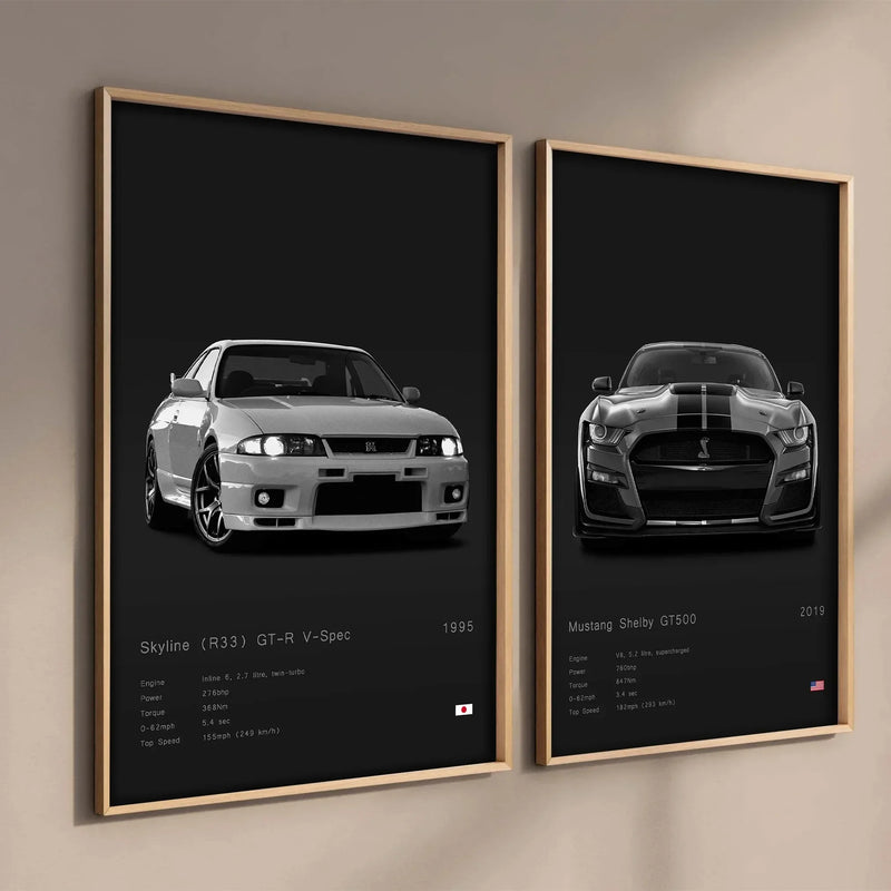 Modern Design Home Decoration Classic Popular Car Brand Motorsport Supercar Canvas Painting Wall Art Aesthetic Room Decor Poster