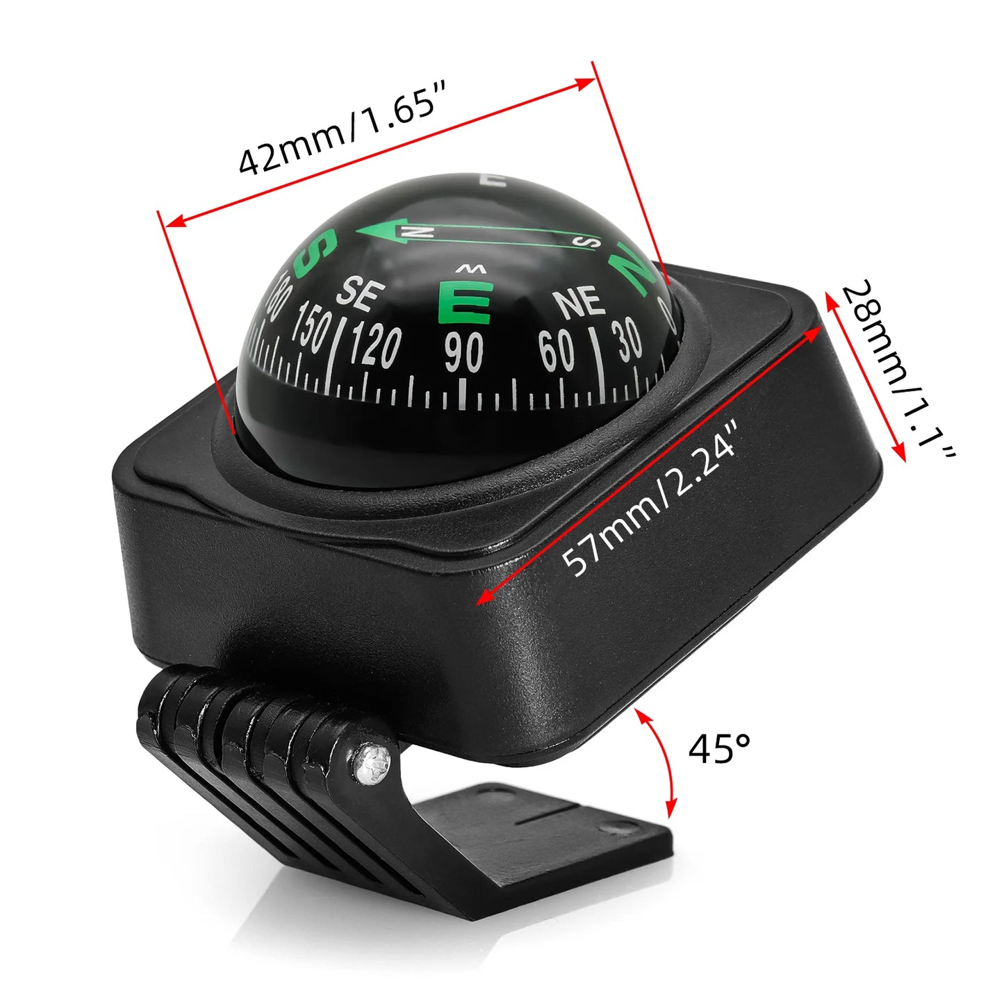 Auto Vehicle Navigating Car Compass Car Dashboard Navigation Compass For Outdoor Boat Hiking Portable Folding Camping Equipment