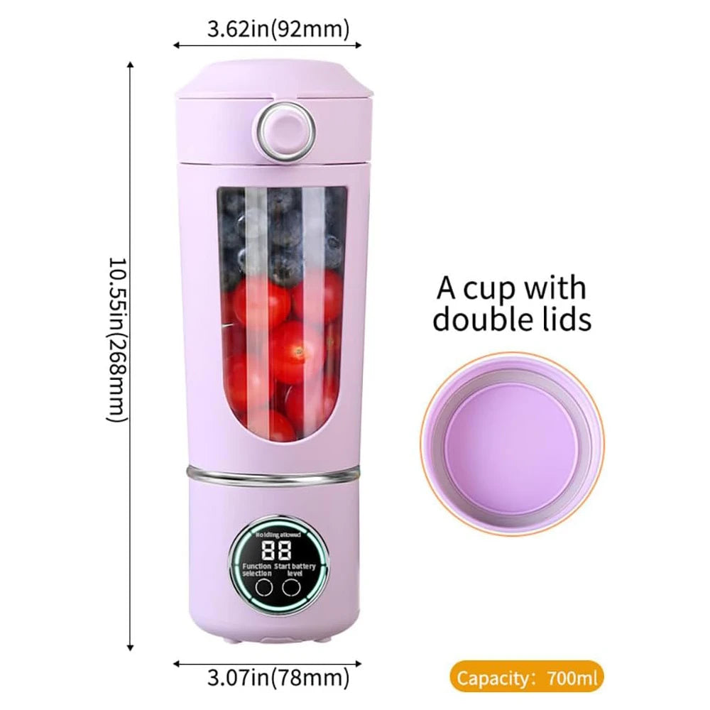 700ml Portable Blender Powerful Cordless Mini Smoothie Blender with 12 Sharp Blade for Protein Shakes Fruit