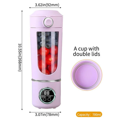 700ml Portable Blender Powerful Cordless Mini Smoothie Blender with 12 Sharp Blade for Protein Shakes Fruit