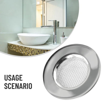 64mm Bathtub Hair Catcher Stopper Stainless Steel Shower Drain Hole Filter Trap Kitchen Metal Sink Strainer Floor Drain