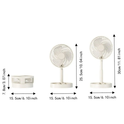 Portable Foldable Desktop Fan Adjustable Angle USB Powered USB Fan Stable Stand Powerful Airflow Mini Electric Fan Tabletop Use