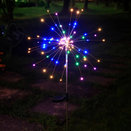 Solar Fireworks Lights ,Outdoor Waterproof Solar Garden Lights ,8 Lighting Modes Solar Lamp for Christmas Wedding Yard Decor