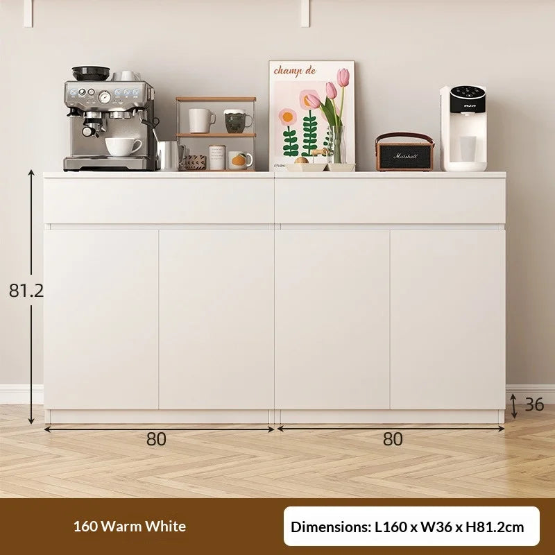 Modern Solid Wood Living Room Sideboard Cabinet Storage Dresser Drawer Display Kitchen Organizer Adjustable Shelves Furniture