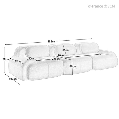 3-seater Sofa in Premium Cordsamt, Non-slip, Ergonomic Armrests and Highly Elastic Upholstery for Living Room and Bedroom, Green