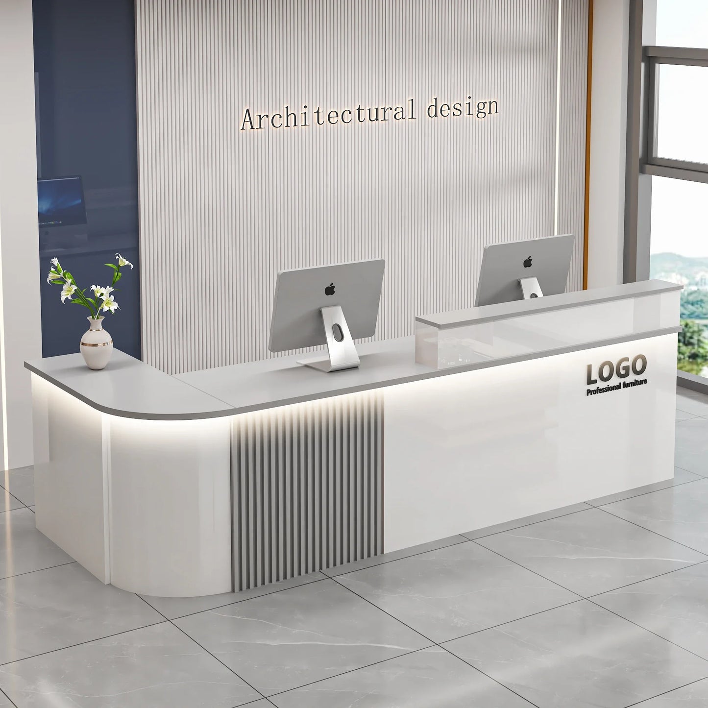 Professional Office Bar Counter Simple Luxury Beauty Design Reception Desk Modern Salon Bancone Bar Lusso Commercial Furniture