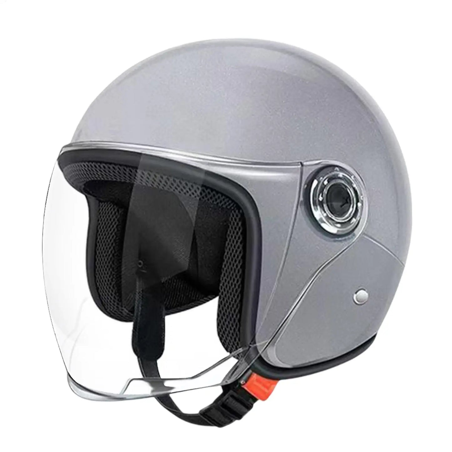 Large Motorcycle Helmet Half Face Moped Helmet Protective Gear With Visor For Women Men Adventure Outdoor Riding Scooter