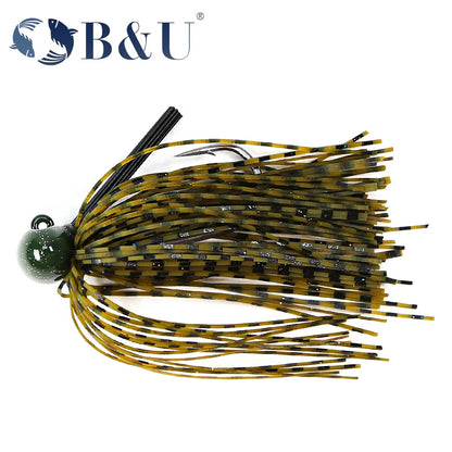 B&U 3/8oz 1/2oz Rubber Jig weedless jig Bass jig Chatter bait fishing lure chatterbait Wobbler For Bass Fishing Tackle